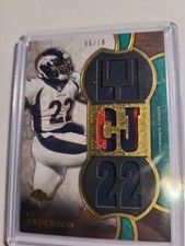 2015 Topps Triple Threads Relics Emerald 6/18 CJ Anderson #TTR-CA1 Broncos 