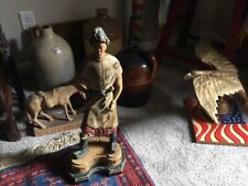 Large 22” Antique Wood Mongolian carved statue