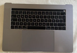 Complete Topcase and Qwerty Macbook 15" Keyboard A1707 Space Gray Touchbar Tested - Picture 1 of 2