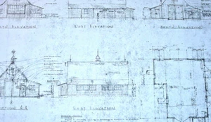 Walt Disney's Carolwood Barn Workshop Blueprint - Foto 1 di 1