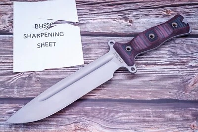 Busse Combat Team Gemini Ultra Light Brigade, Big DC Coated INFI, BlK & Red G10 - Image 1 of 4