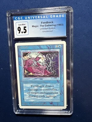 MTG Unlimited Feedback CGC 9.5 GEM MINT (Blue Label 10)  1993 - Image 1 of 2