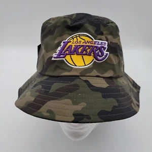Bucket Hat LA Lakers Ultra Game NBA Basketball Green Camo One Size Fit Most  - Picture 1 of 11