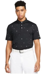 Nike Dri-FIT Player Polo da golf uomo stampata DH0645 nera - Foto 1 di 12