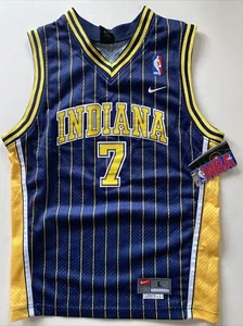 Camiseta deportiva vintage de baloncesto Nike Indiana Pacers #7 O'Neal juvenil grande 16/18 +2 - Imagen 1 de 9
