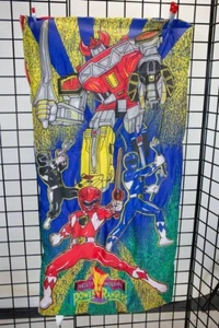 Vintage 1994 Mighty Morphin Power Rangers Sleeping Bag Children's Twin Size 90s - Picture 1 of 4