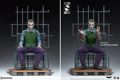 Figura Formato Premium EXCLUSIVA SIDESHOW DC Dark Knight The Joker Heath Ledger Foto 1 de 4