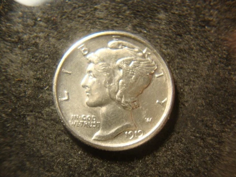 1919-S BU Nice BU Mercury Dime Super Fasces RBX Cover