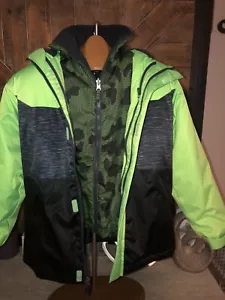 Swiss Tech Fluorescent Youth Light Jacket With Liner Coat Size L 10-12 - Picture 1 of 9
