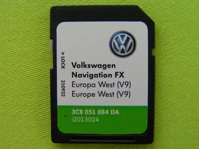 SD KARTE NAVIGATION FX EUROPA 2017 V9 VW RNS 310 PASSAT 3C GOLF 6 TIGUAN TOURAN - Bild 1 von 2