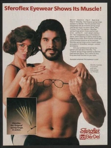 1984 SFEROFLEX Eyewear - Actor LOU FERRIGNO - INCREDIBLE HULK - VINTAGE AD - Picture 1 of 1