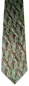 Cravatta uomo Carlo Palazzi 100% seta collo paisley rosso bordeaux grigio 64,5" - Foto 1 di 6