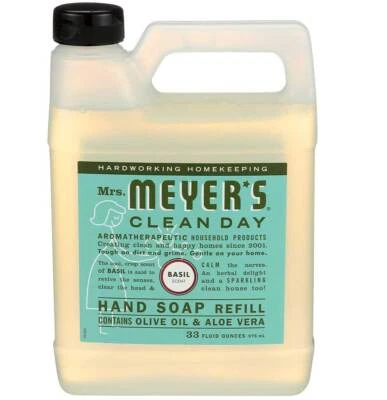Mrs Meyers Hand Soap Liquid Refill Basil Scent - 33 Oz - Pack of 6 - Image 1 of 2