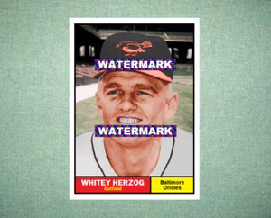 Whitey Herzog Baltimore Orioles 1961 Style Custom Baseball Art Card - Picture 1 of 2