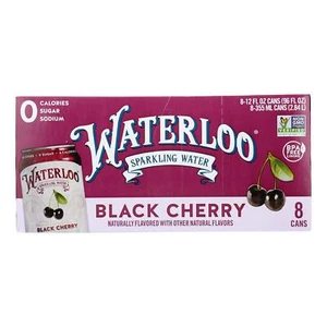 Waterloo - Sparkling Water Black Cherry - Case Of 3 - 8/12 Fz - Picture 1 of 3