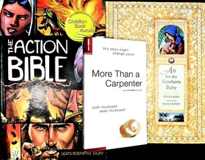 Christian Children's Book Lot 3 Action Bible Christmas Story McDowell Carpenter - Picture 1 of 19