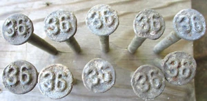 21 VINTAGE 1936 RAILROAD RAILWAY TRAIN HARDWARE TRACK NAILS ~ ORIGINAL ~ - Picture 1 of 4
