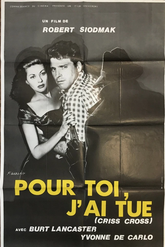 Affiche cinéma POUR TOI J'AI TUÉ 80x120cm Poster / Burt Lancaster / CRISS CROSS - Photo 1/1