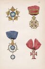 Portugal LVIII Orden medal Medaille Litho 1840