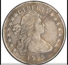 1795 Draped Bust Silver Dollar $1 Off-Center Coin - Certified Pcgs Vf Detail