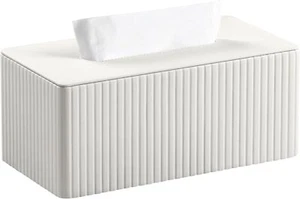 Tissue Box Cover Stylish PU Leather Rectangular Tissue Box Holder - Picture 1 of 5