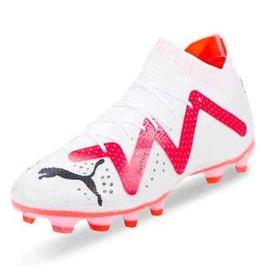 PUMA FUTURE PRO FG/AG BREAKTHROUGH SOCCER CLEAT 107361 WHITE / FIRE ORCHID SZ 13 - Picture 1 of 6