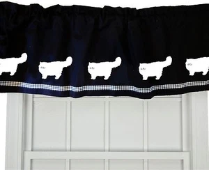Persian Cat Window Valance Curtain in Your Choice of Colors - Picture 1 of 8
