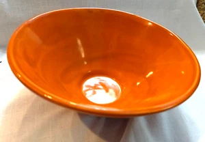 Ciotola ceramica Rigen Arts Crabtree & Evelyn arancione 4 tazze 7,25""w 4"t vintage Halloween - Foto 1 di 9