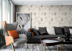 Vinyl Leaf Contact Paper Wallpaper Vintage Contact Paper  Botanical Removable Wa - Picture 1 of 9