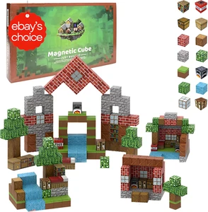 Magnetic Building Blocks Set 100 Pieces STEM Construction Toy with Storage Bag - Picture 1 of 12