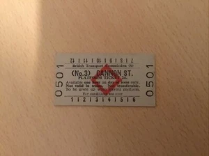 PLATFORM Ticket. ( Cannon. St, No 3, ) - Picture 1 of 1