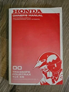 OEM O/M 2000 Honda TRX350FE FourTrax Rancher 4x4 ES Owner's Manual P/N 31HN5800 - Picture 1 of 5