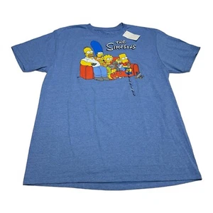 The Simpsons Shirt Mens Size L Tee T-Shirt Couch Classic Blue Homer Bart Simpson - Picture 1 of 5