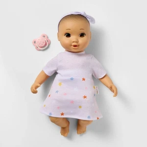Muñeca bebé niña 14" - cabello castaño claro + ojos marrones - Gigglescape™ - Imagen 1 de 1