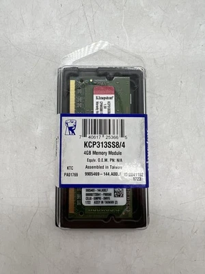 New Sealed 4GB Kingston KCP313SS8/4 DDR3 1333MT/s Non-ECC Memory SODIMM - Image 1 of 4