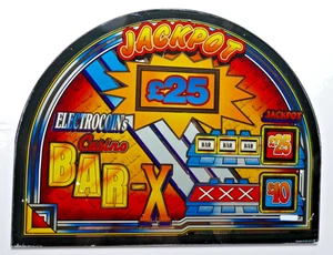 Decorative Fruit Machine glass semicircle - BAR-X 5- width45 cm x height 35cm - Picture 1 of 14