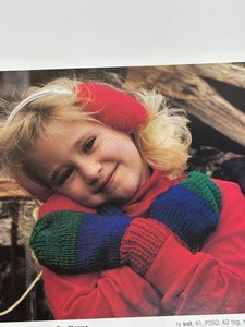 Mittens for Kids Knitting Pattern Size 2-8 Pages from Book - Picture 1 of 3