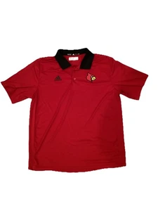 Adidas University of Louisville Cardinals Polo Golf Shirt Men’s XL Red & Black - Picture 1 of 11