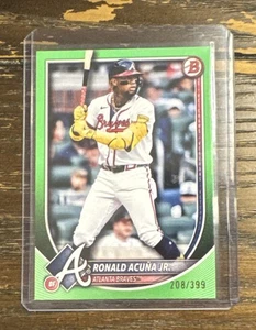 2025 BOWMAN- RONALD ACUNA JR GREEN /399- #21 - Picture 1 of 2