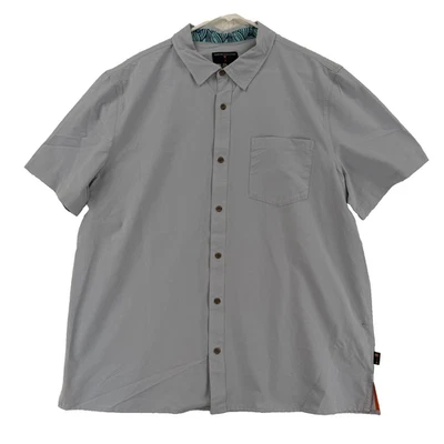 Camisa Margaritaville Para Hombre 2XL Gris Manga Corta Botón Frontal Secado Rápido UPF Foto 1 de 4