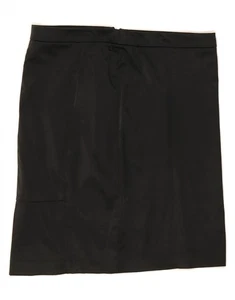 MOSSIMO Womens Stretch Straight Skirt US 6 Medium W34 Black Cotton DQ12 - Picture 1 of 3