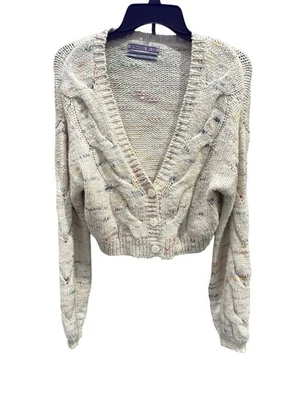 Cardigã Feminino Urban Outfitters Kimchi Azul Cortado Cabo Malha Botão: Pequeno - Imagem 1 de 4