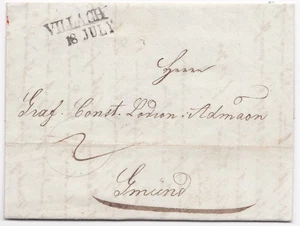 Adelspost,Villach,an Graf Const.Lodron,Faltbrief mit Inhalt, nach Gmünd,1840 - Foto 1 di 4