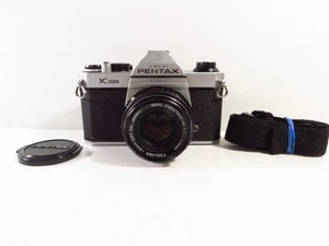 PENTAX K1000 35mm SLR Film Camera with SMC-M 50mm f/1.7 lens, Works - Picture 1 of 9