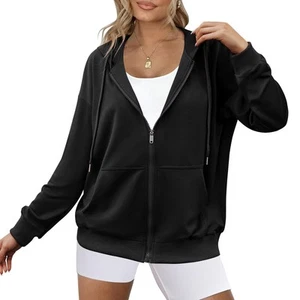 Zeagoo Basic Lightweight Zip-Up Hoodie with Pockets Long Sleeve Thin Jacket f... - Picture 1 of 6