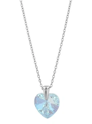 Akzent Shauna Damen Edelstahlkette Swarovski Herz Silber Mehrfarbig Modeschmuck - Bild 1 von 4