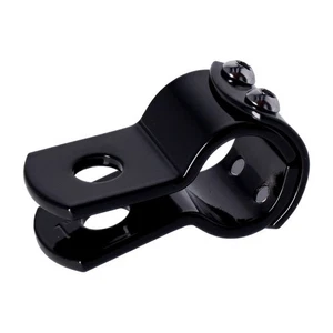 1-1/8" (28mm) Frame Mounting Clamp - Black 3-Piece for Footpeg or Spot Light - Picture 1 of 5