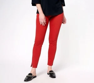 Women With Control Prime Stretch Denim Curved Seam Slim Pants 5X Rust A613003 - Picture 1 of 3
