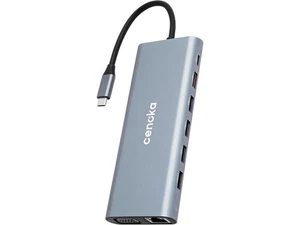 Cenoka 14-in-1 USB-C Dockingstation Hub PD 100W Ethernet HDMI VGA - Neu - Bild 1 von 6