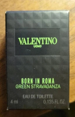 Valentino Uoma Born in Roma Green Stravaganza Eau de Toilette - 4 ml NUEVO en CAJA Foto 1 de 2